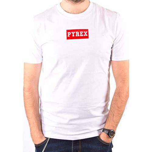 Textil sleeved T-Shirt mangas curtas Pyrex 40045 Branco