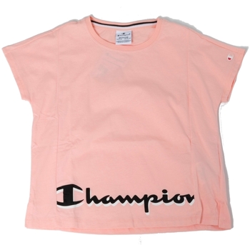 Textil Rapariga T-Shirt quilted mangas curtas Champion 403596 Rosa