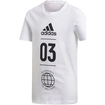 Textil Rapaz T-Shirt mangas curtas adidas Originals DV1704 Branco