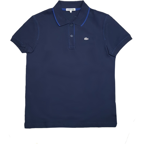 Textil Mulher Lacoste Poloshirt mit Logo-Stickerei Weiß Lacoste PF1070 Azul