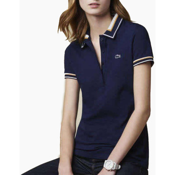 Textil Mulher Lacoste Poloshirt mit Logo-Stickerei Weiß Lacoste PF7236 Azul