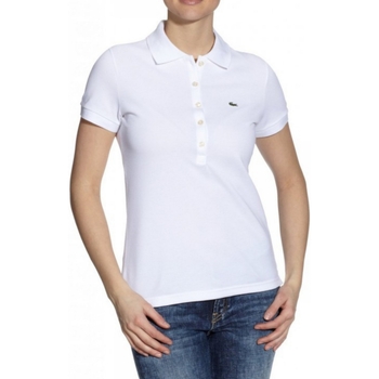 Textil Mulher T-shirt mangas compridas Lacoste PF269E Branco