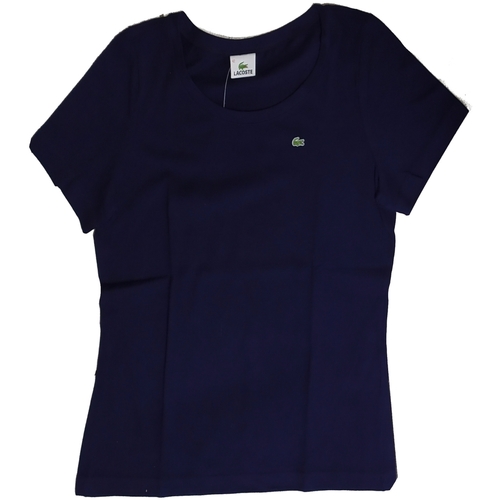 Textil Mulher T-shirt mangas compridas Lacoste TF2211 Azul