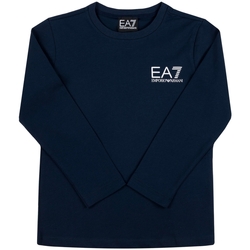 Textil Rapaz T-shirt mangas compridas Emporio Armani lace-up low-top sneakers Weiß 6GBT52-BJ02Z Azul