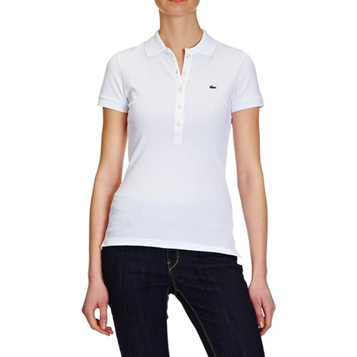 Textil Mulher T-shirt mangas compridas Lacoste PF169E Branco