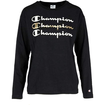 Textil Mulher T-shirt mangas compridas Champion 112499 Preto