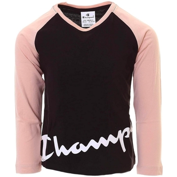 Textil Rapariga T-shirt pointed compridas Champion 403667 Preto