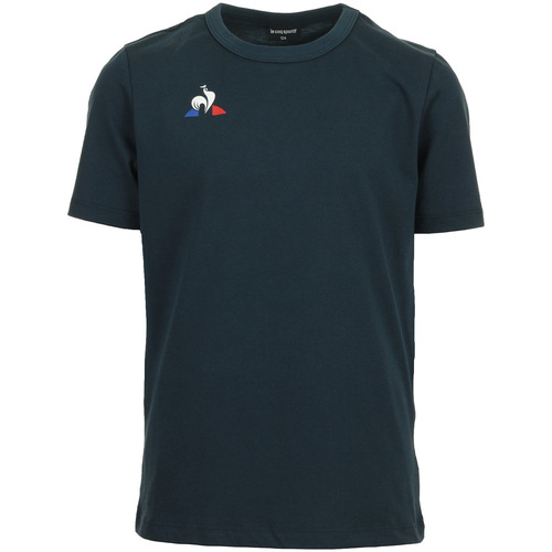 Textil Rapaz T-Shirt mangas curtas Le Coq Sportif Roupa de cama Azul