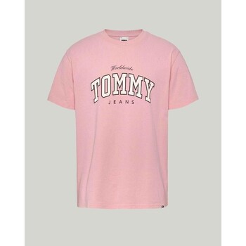 Textil Homem T-Shirt mangas curtas Tommy Hilfiger DM0DM18287THA Rosa