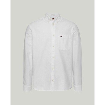 Textil Homem Camisas mangas comprida Tommy Hilfiger DM0DM18335YBR Branco