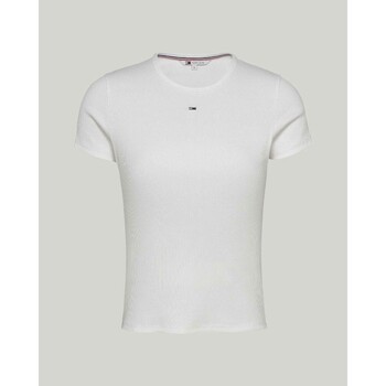 Textil Mulher T-shirts e Pólos Tommy Hilfiger DW0DW17383YBR Branco
