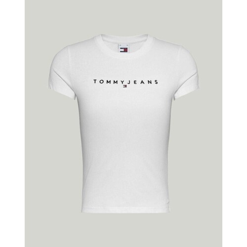 Textil Mulher T-shirts e Pólos Tommy Hilfiger DW0DW17361YBR Branco