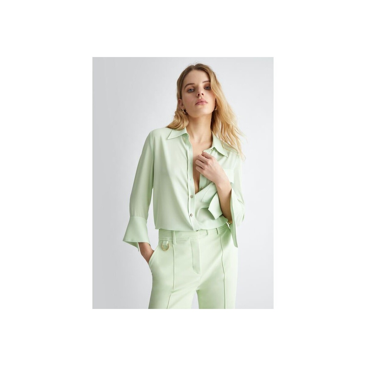 Textil Mulher camisas Liu Jo CA4334 TS055-X0546 Verde