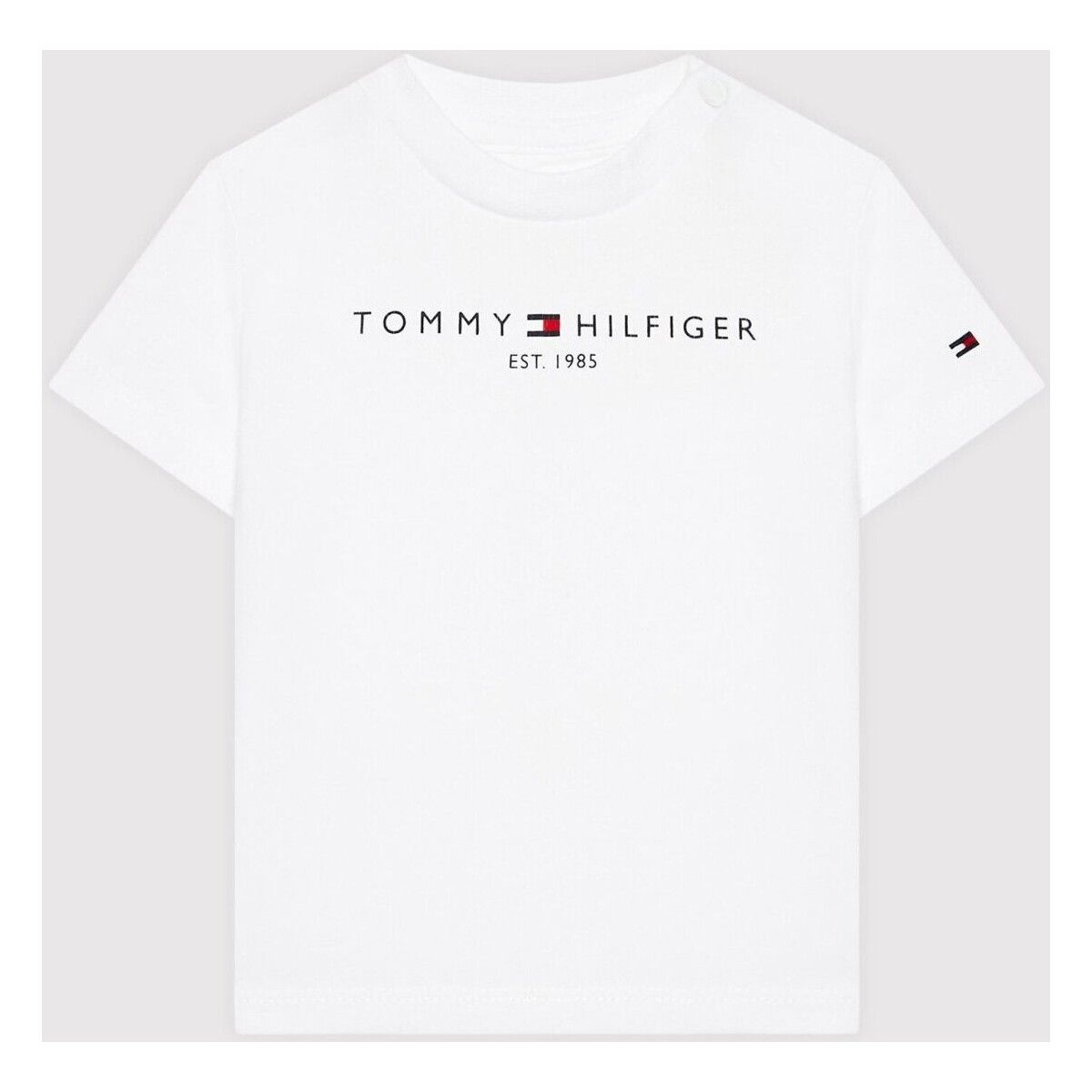 Textil Criança T-Shirt mangas curtas Tommy Hilfiger KN0KN01487 Branco