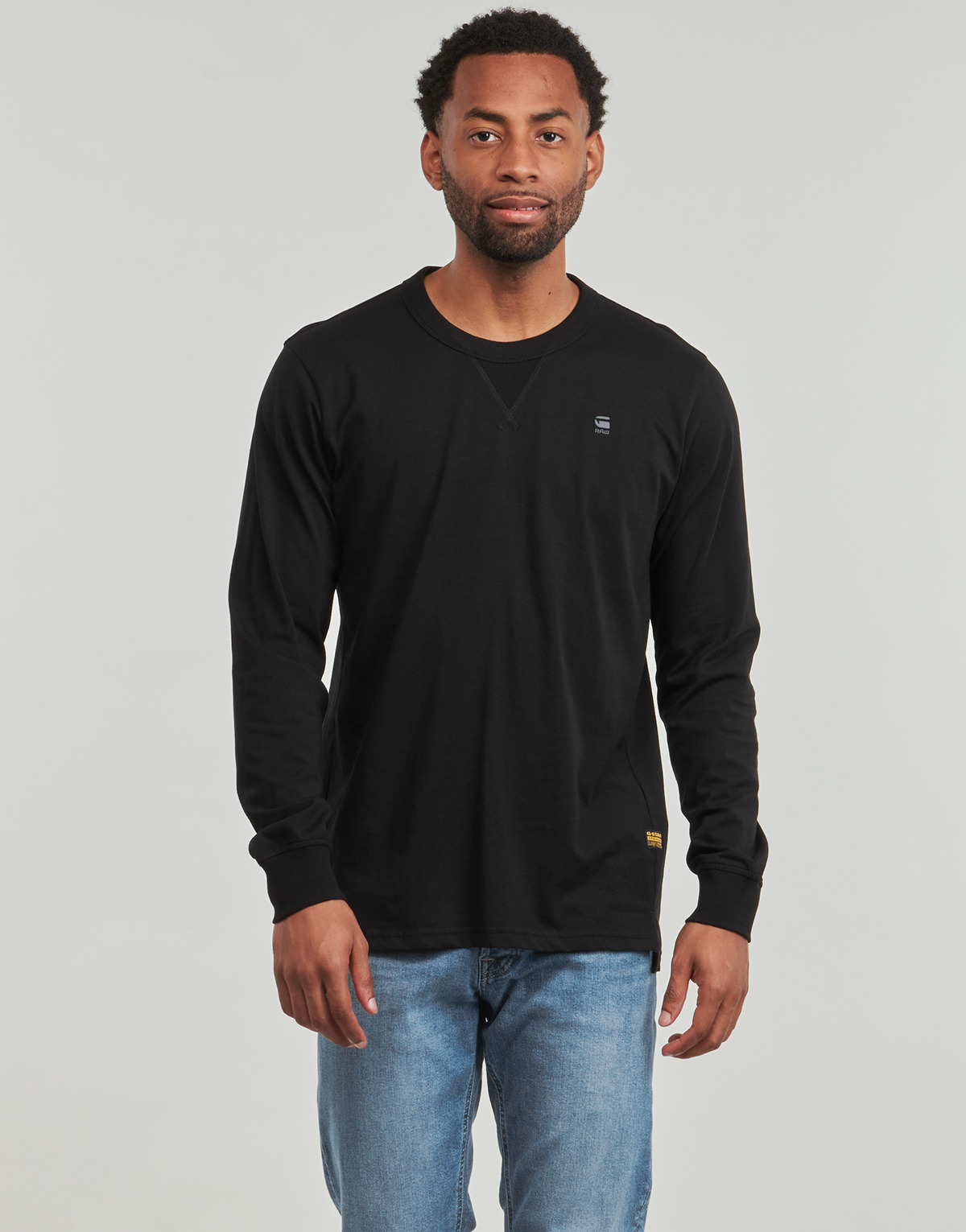 Textil Homem T-shirt mangas compridas G-Star Raw NIFOUS R T L\S Preto