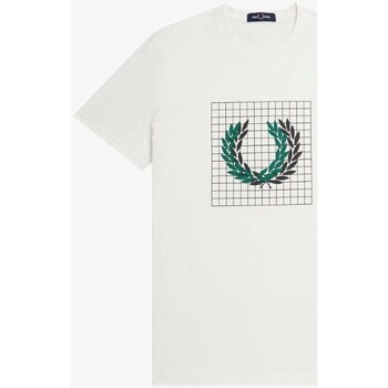 Textil Homem T-Shirt mangas curtas Fred Perry M6549 Branco
