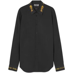 Textil Homem Camisas mangas comprida Versace Moschino JEANS Couture 76GAL2SW-N0132 Preto