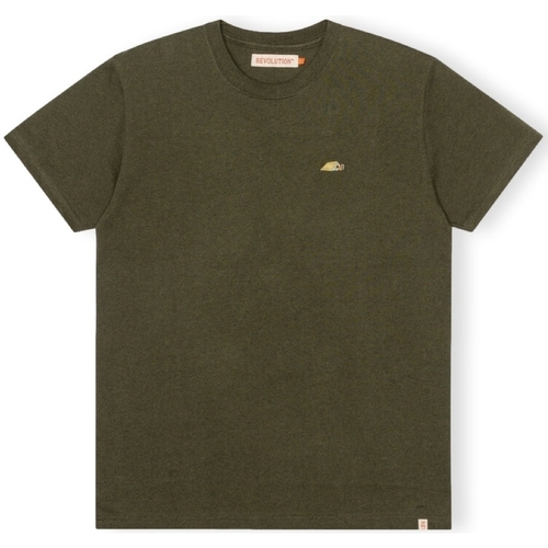Textil Homem Vestuário homem a menos de 60 Revolution T-Shirt Regular 1342 TEN - Army/Melange Verde