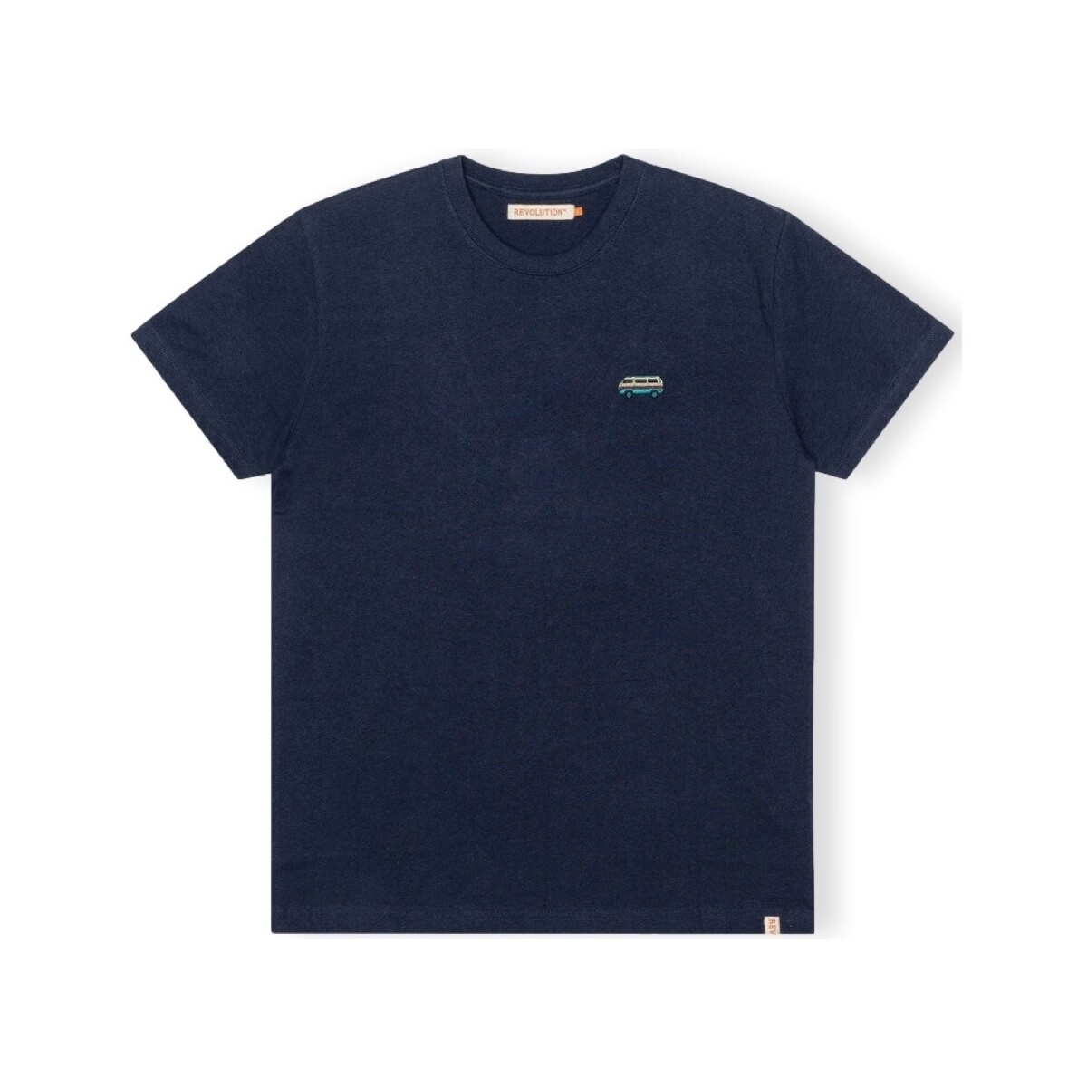 Textil Homem T-shirts e Pólos Revolution T-Shirt used Regular 1342 BUS - Navy/Melange Azul