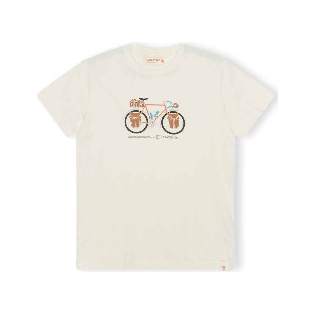 Textil Homem T-shirts e Pólos Revolution T-Shirt Regular 1344 PAC - Off-White Branco