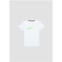 Textil Rapaz T-shirts e Pólos Antony Morato MKKS00644-FA100144-1000-1-19 Branco