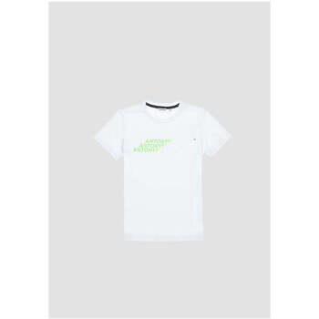 Textil Rapaz T-shirts e Pólos Antony Morato MKKS00644-FA100144-1000-1-19 Branco