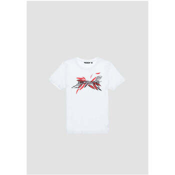 Textil Rapaz T-shirts e Pólos Antony Morato MKKS00660-FA100144-1000-1-19 Branco