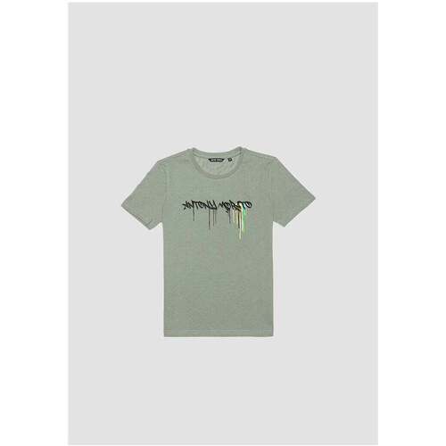 Textil Rapaz T-shirts e Pólos Antony Morato MKKS00664-FA100240-4077-4-19 Verde