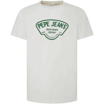 Textil Homem T-Shirt mangas curtas Pepe Piccola JEANS  Branco