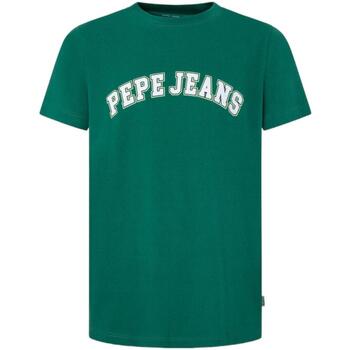 Textil Homem T-Shirt mangas curtas Pepe brend JEANS  Verde