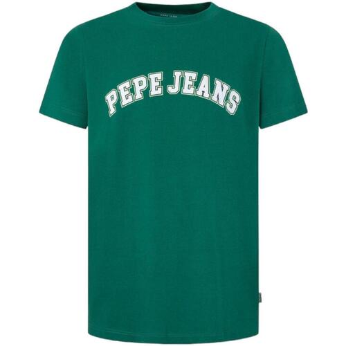 Textil Homem T-Shirt mangas curtas Pepe Piccola JEANS  Verde