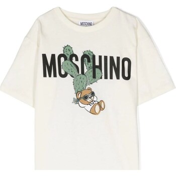 Textil Rapaz T-shirt mangas compridas Moschino HTM03RLAA02 Branco