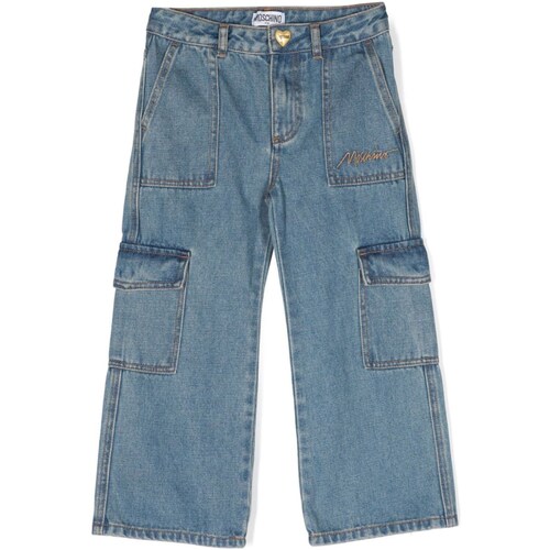 Textil Rapariga Calças linen Jeans Moschino HDP05PL0E20 Azul