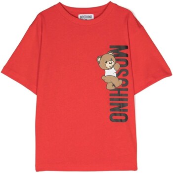 Textil Rapaz T-shirts e Pólos Moschino HVM03RLAA02 Vermelho