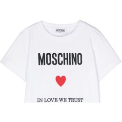 Textil Rapaz T-shirt mangas compridas Moschino HOM04KLAA22 Branco