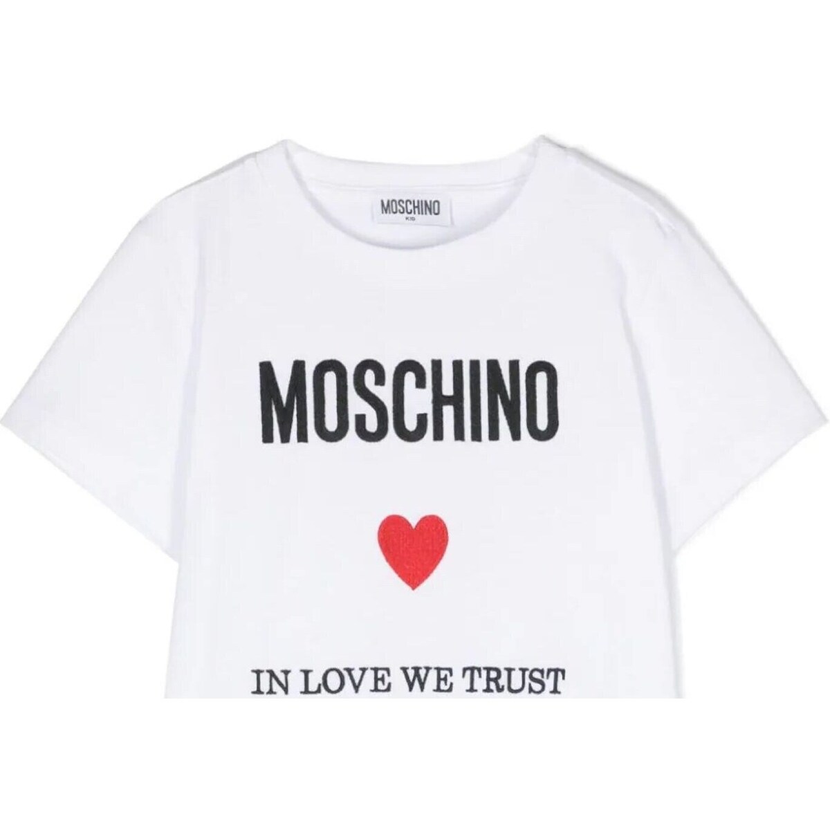 Textil Rapaz T-shirt mangas compridas Moschino HOM04KLAA22 Branco