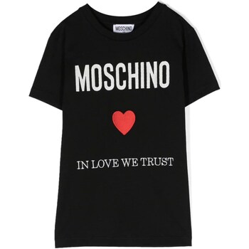 Textil Rapaz T-shirt mangas compridas Moschino HOM04KLAA22 Preto
