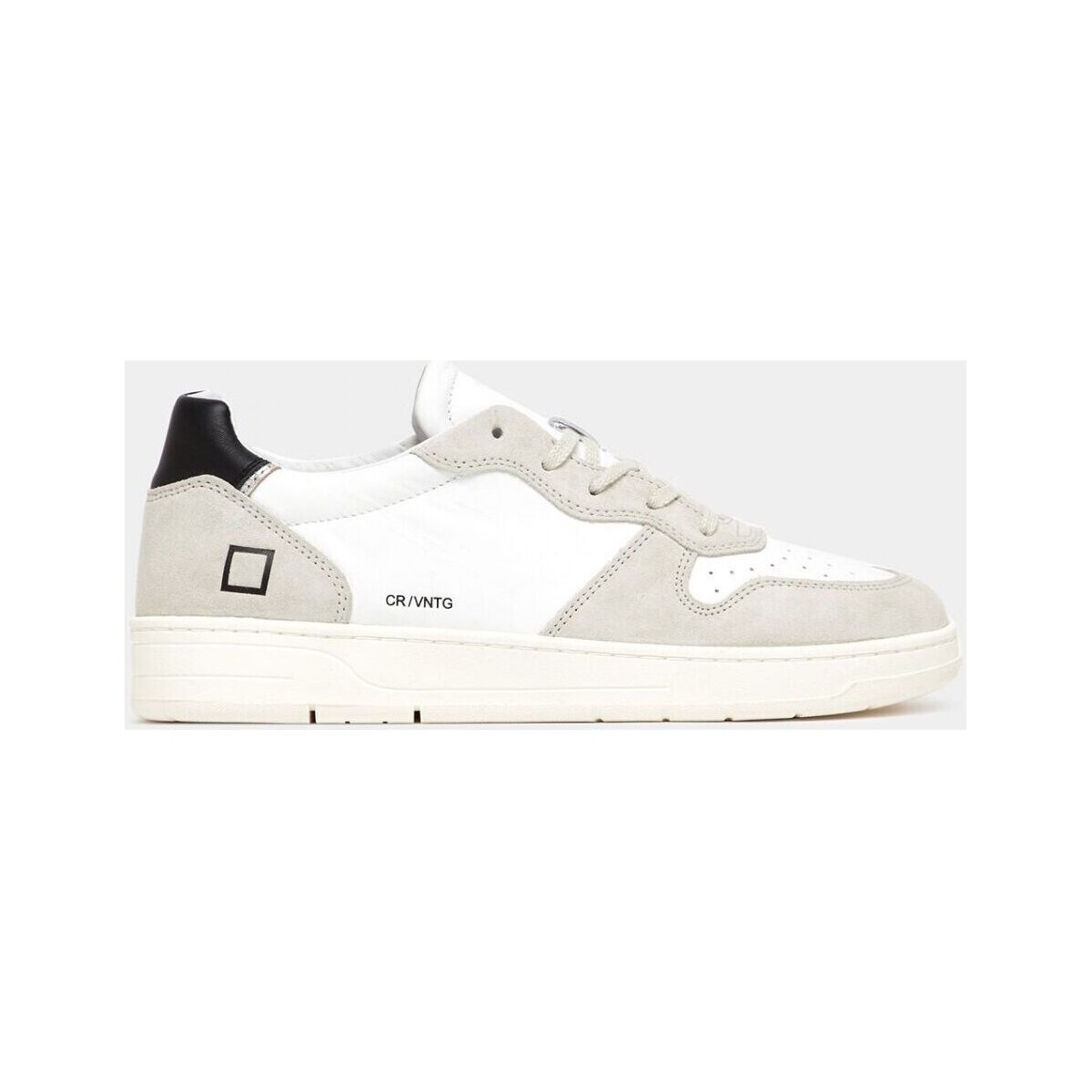Sapatos Homem Sapatilhas Date M997-CR-VC-WB - COURT VINTAGE-WHITE BLACK Branco
