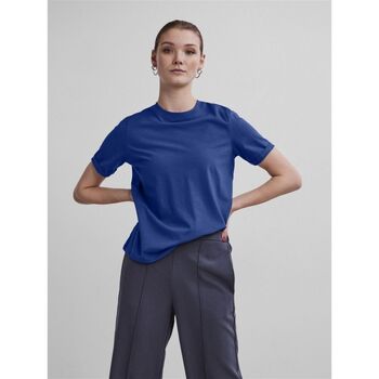 Textil Mulher T-shirts e Pólos Pieces 17086970 RIA-MAZARINE Azul