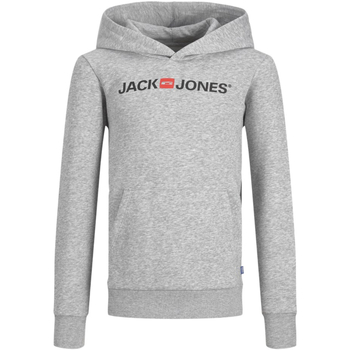 Textil Rapaz Sweats Jack & Jones 12212186 JJECORP OLD LOGO SWEAT HOOD NOOS JNR LIGHT GREY MELANG Cinza