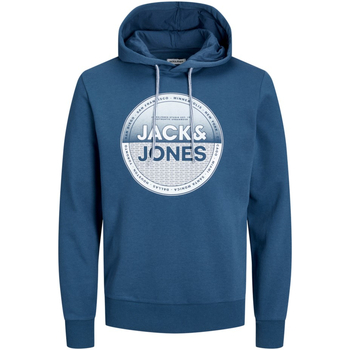 Textil Homem Sweats Jack & Jones 12248000 JJLOYD SWEAT HOOD ENSIGN BLUE Azul