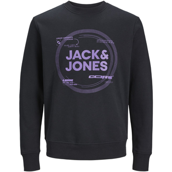 Textil Rapaz Sweats Jack & Jones 12247681 JCOPILOU SWEAT CREW NECK JNR BLACK Preto