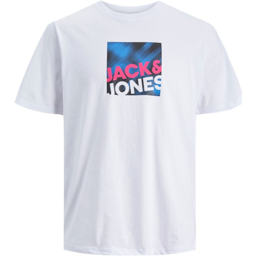 Textil Homem T-Shirt mangas curtas Jack & Jones 12246992 JCOLOGAN AW23 TEE SS CREW NECK WHITE Branco