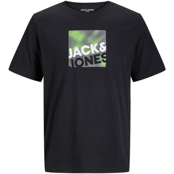 Textil Homem T-Shirt mangas curtas Jack & Jones 12246992 JCOLOGAN AW23 TEE SS CREW NECK BLACK Preto