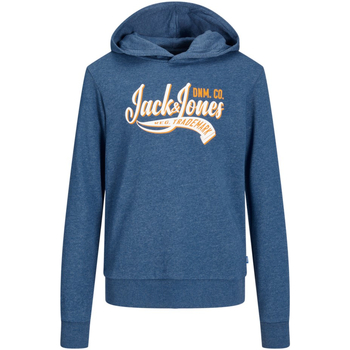 Textil Rapaz Sweats Jack & Jones 12257309 JJELOGO SWEAT HOOD 2 COL 23/24 SN MNI ENSIGN BLUE Azul