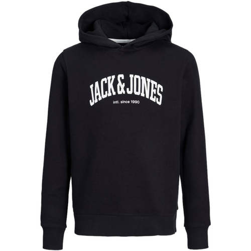 Textil Rapaz Sweats Jack & Jones 12237401 JJEJOSH SWEAT HOOD SN JNR BLACK Preto