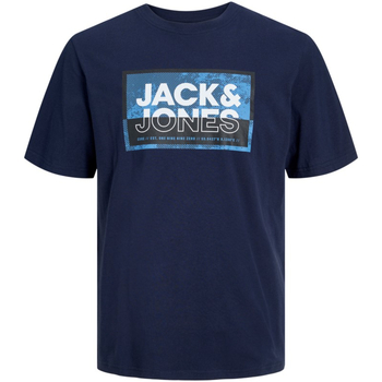 Textil Rapaz Pelos / Plumas Jack & Jones 12257420 JCOLOGAN TEE SS CREW NECK SS24 MNI NAVY BLAZER Azul