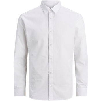 Textil Rapaz Camisas mangas comprida Apliques de parede 12257417 JJJOE SHIRT LS TC NOOS MNI WHITE Branco