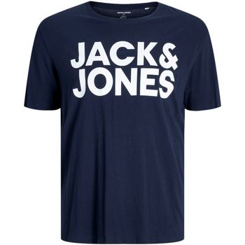 Textil Homem T-Shirt mangas curtas Jack & Jones 12158505 JJECORP LOGO TEE SS O-NECK NOOS PLS NAVY BLAZER Azul