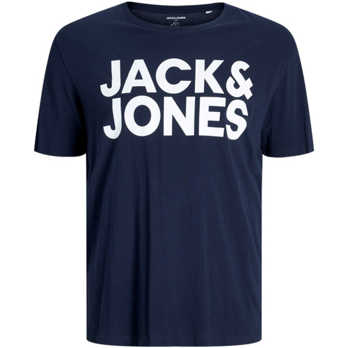 Textil Homem Joggings & roupas de treino Jack & Jones 12158505 JJECORP LOGO TEE SS O-NECK NOOS PLS NAVY BLAZER Azul